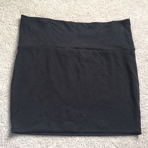 Poof black stretch mini skirt